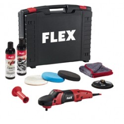 FLEX PE14-2-150 Set zestaw maszyna, 2 pasty, 3 gąbki, mikrofibra + walizka